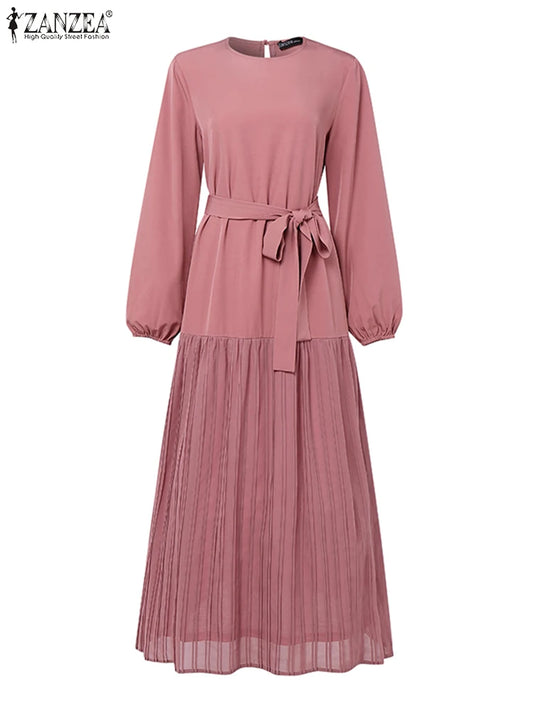Elegant Long Sleeve Abaya Dress