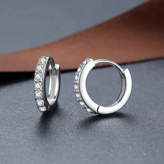 Gold-Plated Sterling Silver Circle Earrings