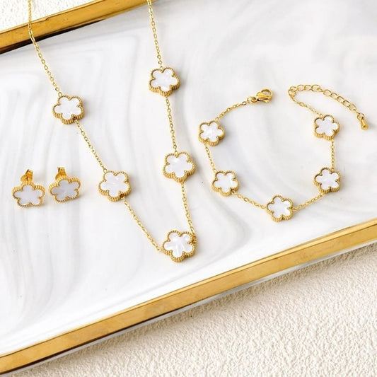 Luxury 5-Leaf Clover Jewelry Set