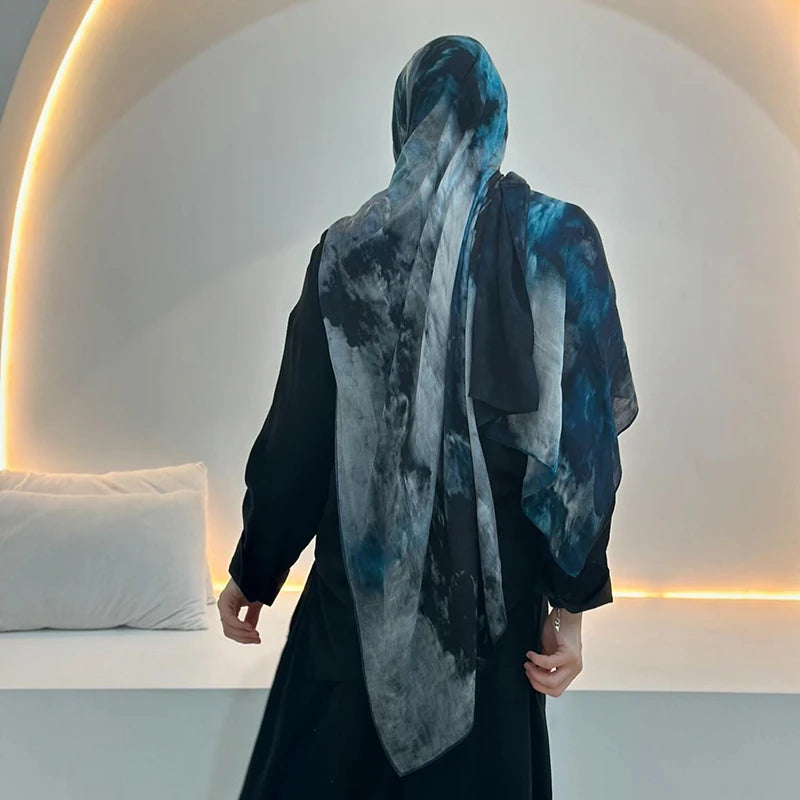 Watercolor Print Hijab