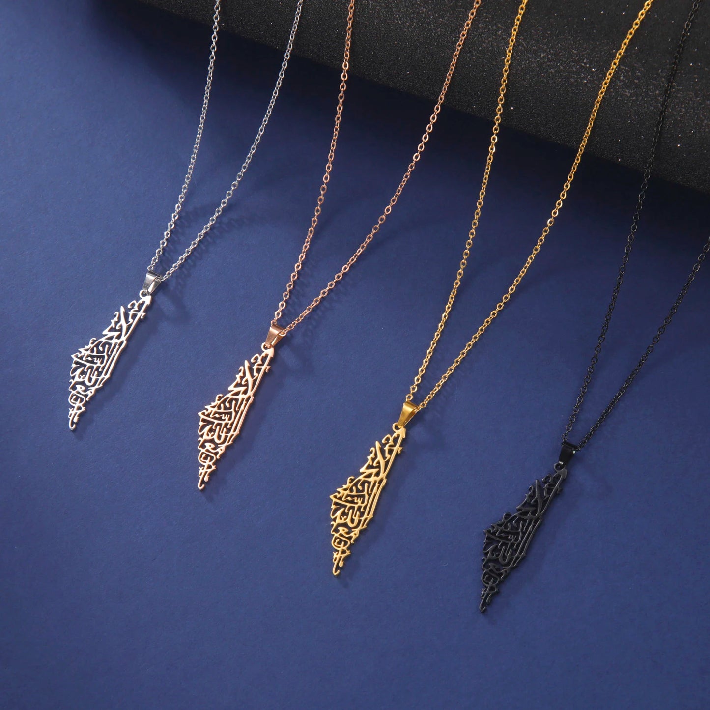 Palestine Map Necklace