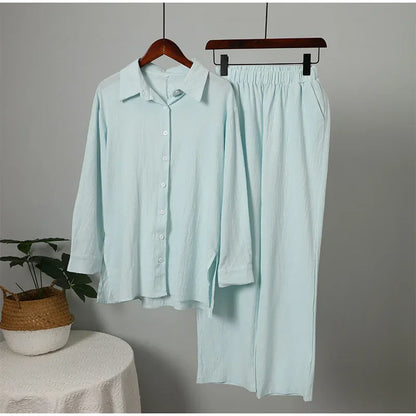 Modest Cotton-Linen Two-Piece Set