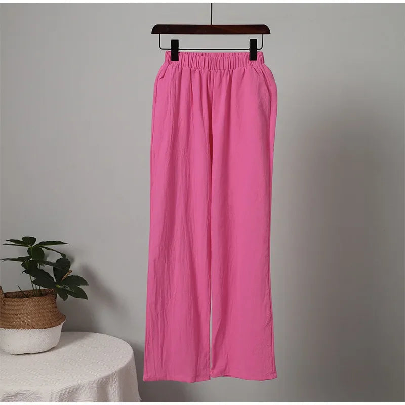Modest Cotton-Linen Two-Piece Set