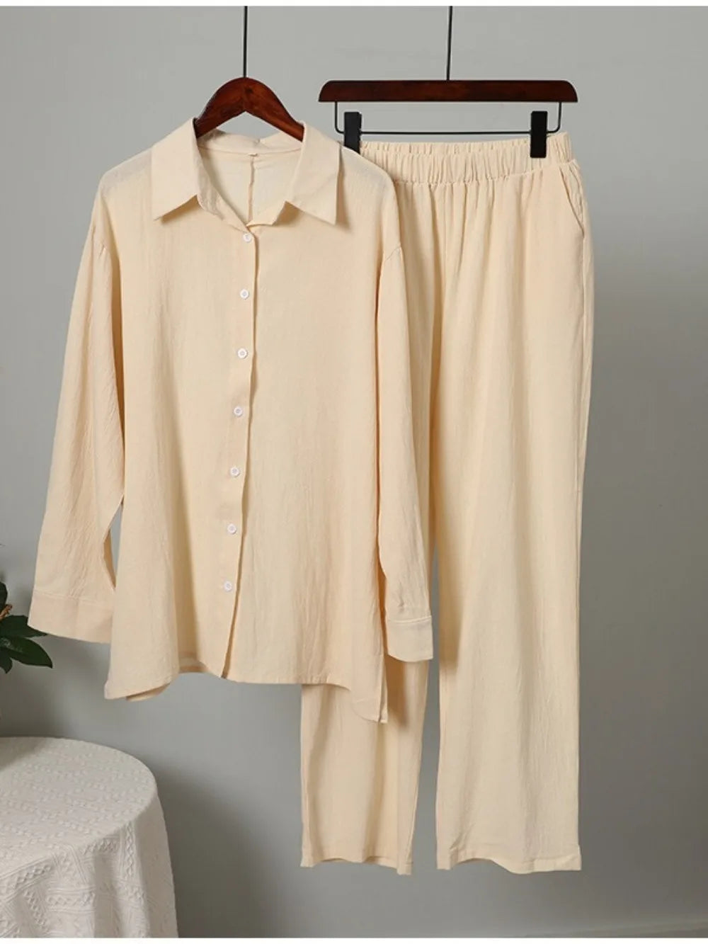 Modest Cotton-Linen Two-Piece Set
