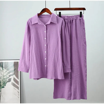 Modest Cotton-Linen Two-Piece Set