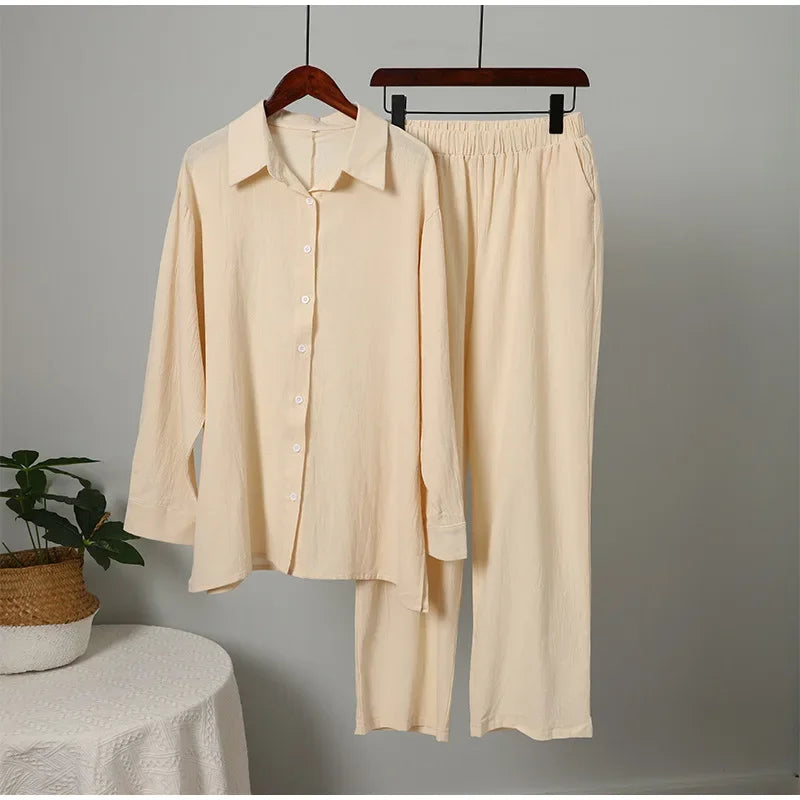 Modest Cotton-Linen Two-Piece Set