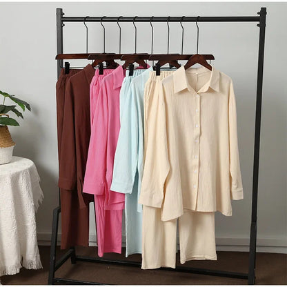 Modest Cotton-Linen Two-Piece Set
